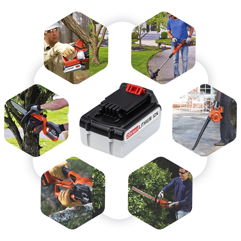 Li-Ion 20V 4000mAh Ersatzbatterien für Black \u0026 Decker LB20, LBX20, LBX4020, LB2X4020 Akku-Geräte